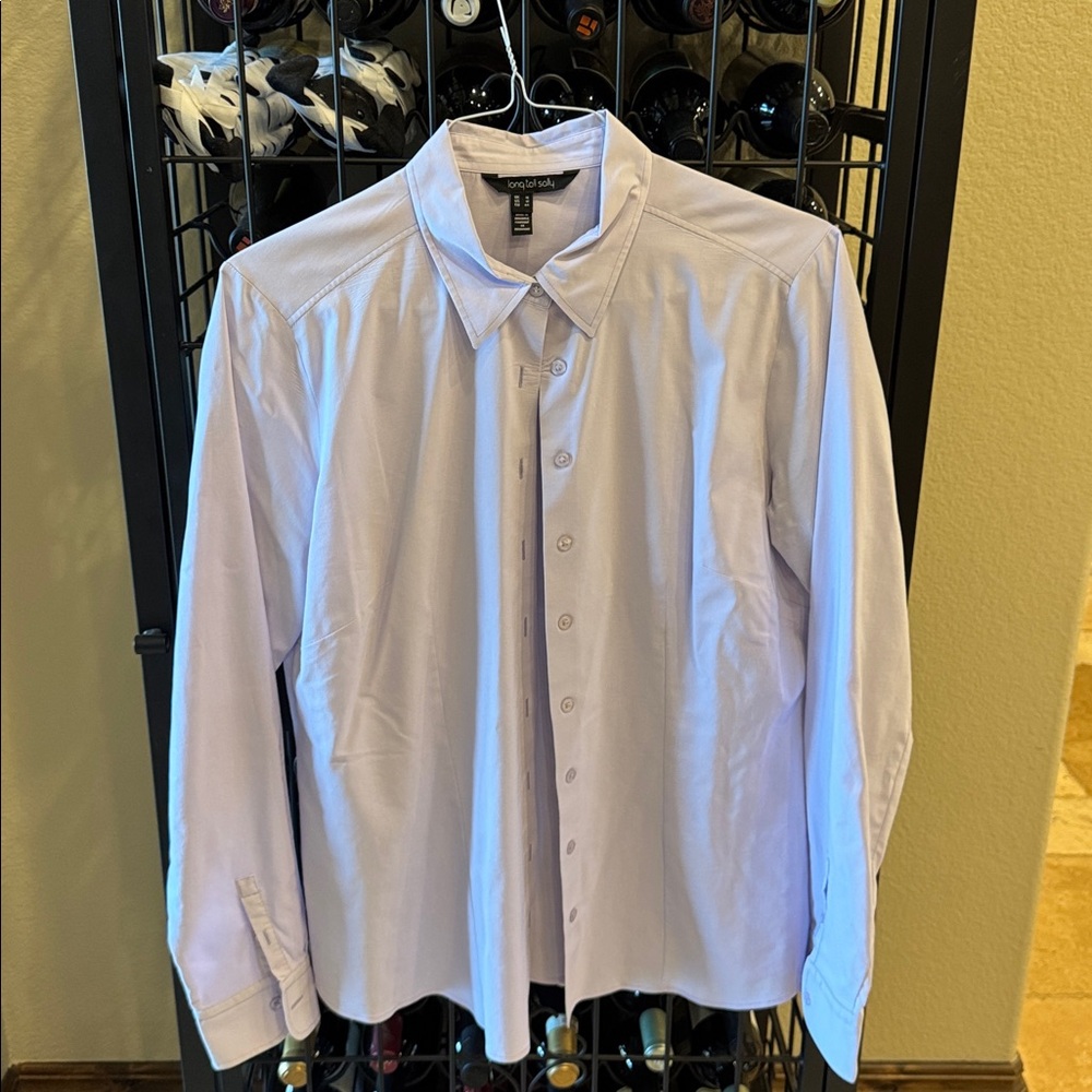 Long Tall Sally Lavender Button-Up Shirt